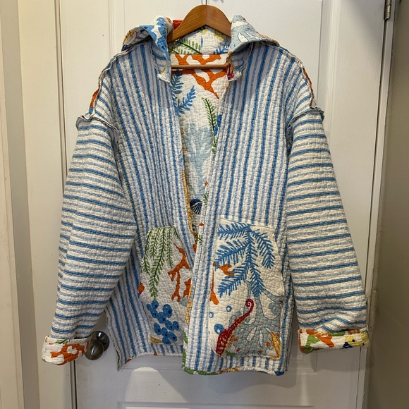 Handmade Colorful Quilted Women's Jacket - Picture 9 of 11